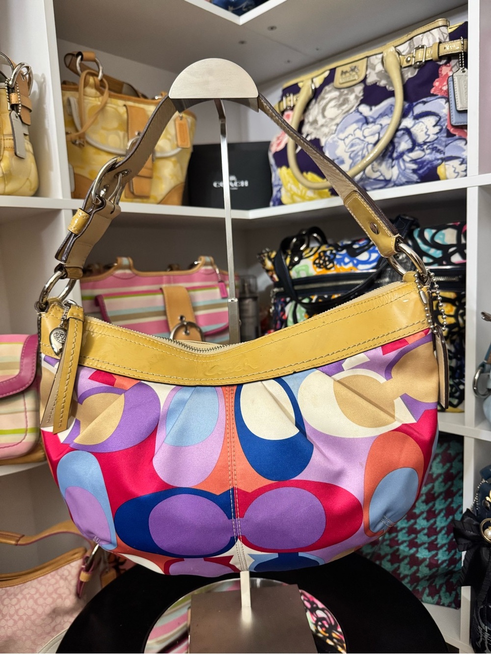 Coach SoHo Scarf Print Hobo Bag